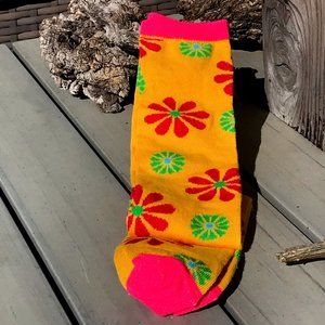 Socks Kneesocks Bright Daisy Pattern new